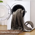 thumbnail image 6 of GlowSol Reversible Two-Color Flannel Heating Blankets Soft Heated Throws for Couch with 5 Heat Settings and 4 Hours Auto Shut Off, Dark Brown/Light Brown, 50"x60", 6 of 9