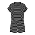 thumbnail image 6 of hotojiny Women Tracksuit 2 Piece Outfits Summer Casual Short Sleeve Tops and Wide Leg Shorts Matching Set Workout Sets, 6 of 7