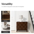 thumbnail image 7 of Tina's Home Modern 2-Drawer Solid Wood End Table with Built-in USB & Power Outlet, Small Space Storage Cabinet for Living Room, Office (Walnut, Set of 2), 7 of 7