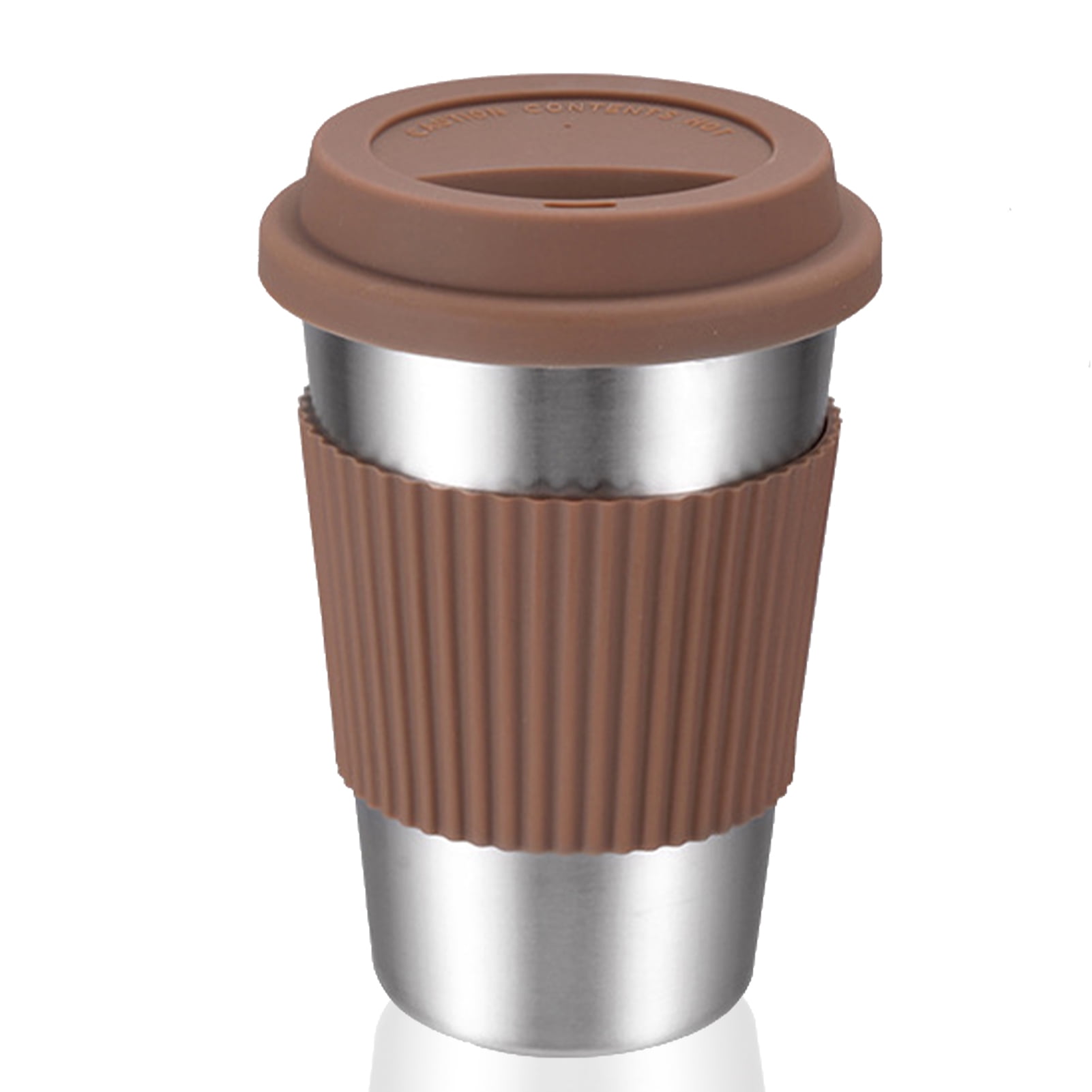 Details about   Stainless Steel Coffee Tea Mug Cups Silcone Sleeve Travel Takeaway Handle Black 