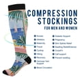 thumbnail image 2 of FORMRS Womens Knee High Socks Casual Long Thick Travel Daily Wear, 1 Pair, Seaside Leaves, 2 of 6