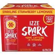 IZZE Spark Strawberry Lemonade with Caffeine 6-pack, 8.4 fl oz cans