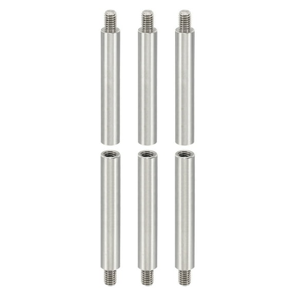 6pcs M4 Standoffs, M4 40 6mm Spacer Standoffs Steel Threaded Standoffs Screws 4mm ID 6mm OD Metric Male Female