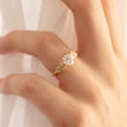 thumbnail image 3 of Jewelerix Brilliant Round Cut Anniversary Ring Elegant Moissanite Diamond Wedding Ring Romantic 14K Yellow Gold Vermeil Engagement Perfect Ring, 3 of 5