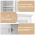 thumbnail image 5 of Semiocthome Bathroom Medicine Cabinet with  2 Rattan Door Over Toilet Storage, White, 5 of 11