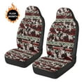 thumbnail image 4 of Uorisanigo Car Seat Cover Fluffy Fur Seat Covers 2-Pack Soft Red Vintage Aztec Cow Print Seats Cushions Universal Fits Most Cars SUVs, Automotive Interior Accessories, Coral Velvet Cloth, 4 of 7