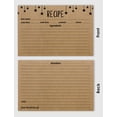 thumbnail image 3 of Inkdotpot 4x6 Inch Recipe Cards (Set of 50) , Thick Double Sided Premium Card Stock- Modern Style Kraft Recipe Notecards for Weddings- Bridal- Baby Shower - Stars Theme, 3 of 6
