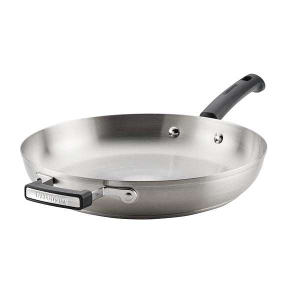 Farberware TrueCook Stainless Steel Frying Pan, 12 in, Silver