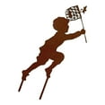 thumbnail image 1 of Craft Iron Children Silhouette Garden Pation garden yard decor In-Ground Statues Boy, 1 of 9
