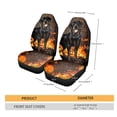 thumbnail image 5 of Xoenoiee Universal Fit Car Seat Covers Rottweiler Dog Flame Print, Breathable Vehicle Front Bucket Seat Protector for Most Car SUV Truck Sedan or Van, 5 of 6