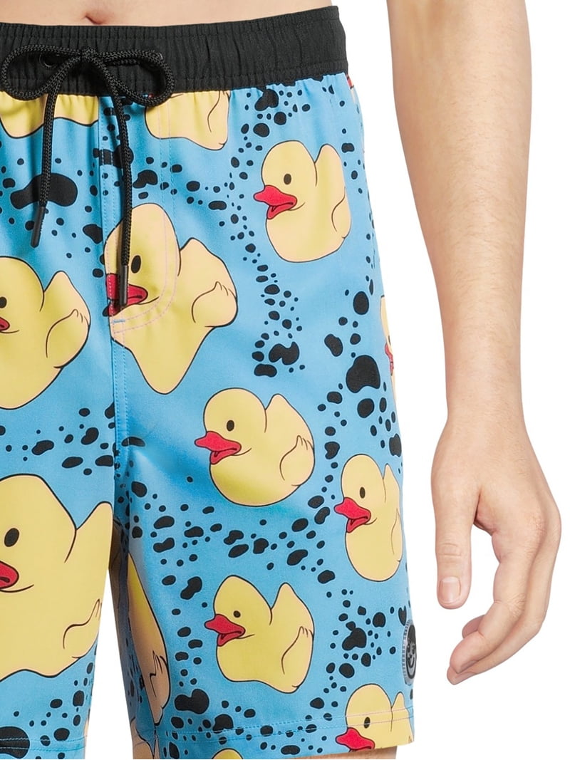 Neff Men's Novelty Print Swim Trunks with Stretch, 7