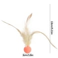 thumbnail image 3 of SPOORYYO 1 Pack Interactive Cat Ball Toys,Bouncy Ball with Natural Feathers for Indoor Cats and Kittens, Elastic Cat Toy Balls for Cats Playing Exercise, 3 of 4