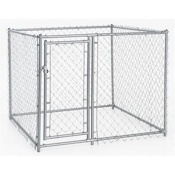 Jewett Cameron Company CL 40528 Galvanized Chain Link Kennel with PC Frame&#44; 4 H x 5 W x 5 L ft.