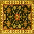 thumbnail image 1 of Ahgly Company Indoor Square Persian Yellow Traditional Area Rugs, 5' Square, 1 of 4