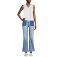 thumbnail image 6 of Time and Tru Women's Patch Pocket Flare Jeans, 6 of 6