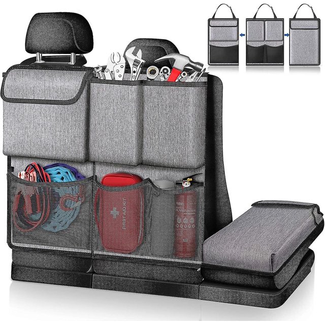 Dww-Organizador De Maletero De Coche - Bolsa De Almacenamiento De Coche Desmontable Bolsillo Organizador De Asiento De Coche Multiusos para Accesorios De Coche