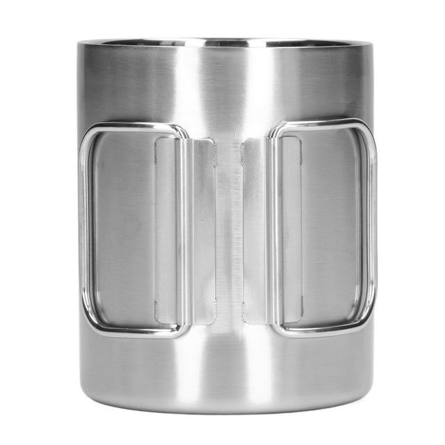Taza de agua plegable de acero inoxidable, taza de acero inoxidable, tazas de café de acero inoxidable corrosivas, tazas de Camping, funcionamiento suave