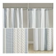 thumbnail image 6 of INK+IVY Imani Cotton Shower Curtains, Printed with Chenille, White/Navy, 72" x 72", 6 of 6