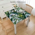 thumbnail image 2 of BANET Tablecloth, Palm Colored Forest Themed Print, Rectangular Table Cover for Dining Room Kitchen Decor White, 2 of 7