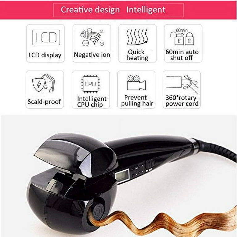 Ceramic automatic hair curler with steam hotsell