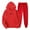 Red, variant on Jogger Sets for Women 2 Piece Baggy Fit Funny Heart Print Track Suits Soft Solid Color Sweatsuits Set with Pockets