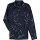 thumbnail image 1 of Perry Ellis Mens Floral Button Up Shirt, darkblue, L Neck, 1 of 2