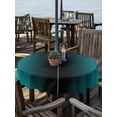 thumbnail image 2 of Outdoor Table Cloth with Umbrella Hole and Zipper, Teal Black Ombre Waterproof Round Tablecloth 60 Inch, Gradient Contemporary Abstract Art Washable Table Cover for Outside Party Patio Picnic, 2 of 8