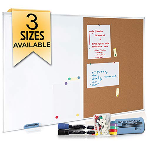 White Board and Cork Board Combination (18 x 24") Bulletin