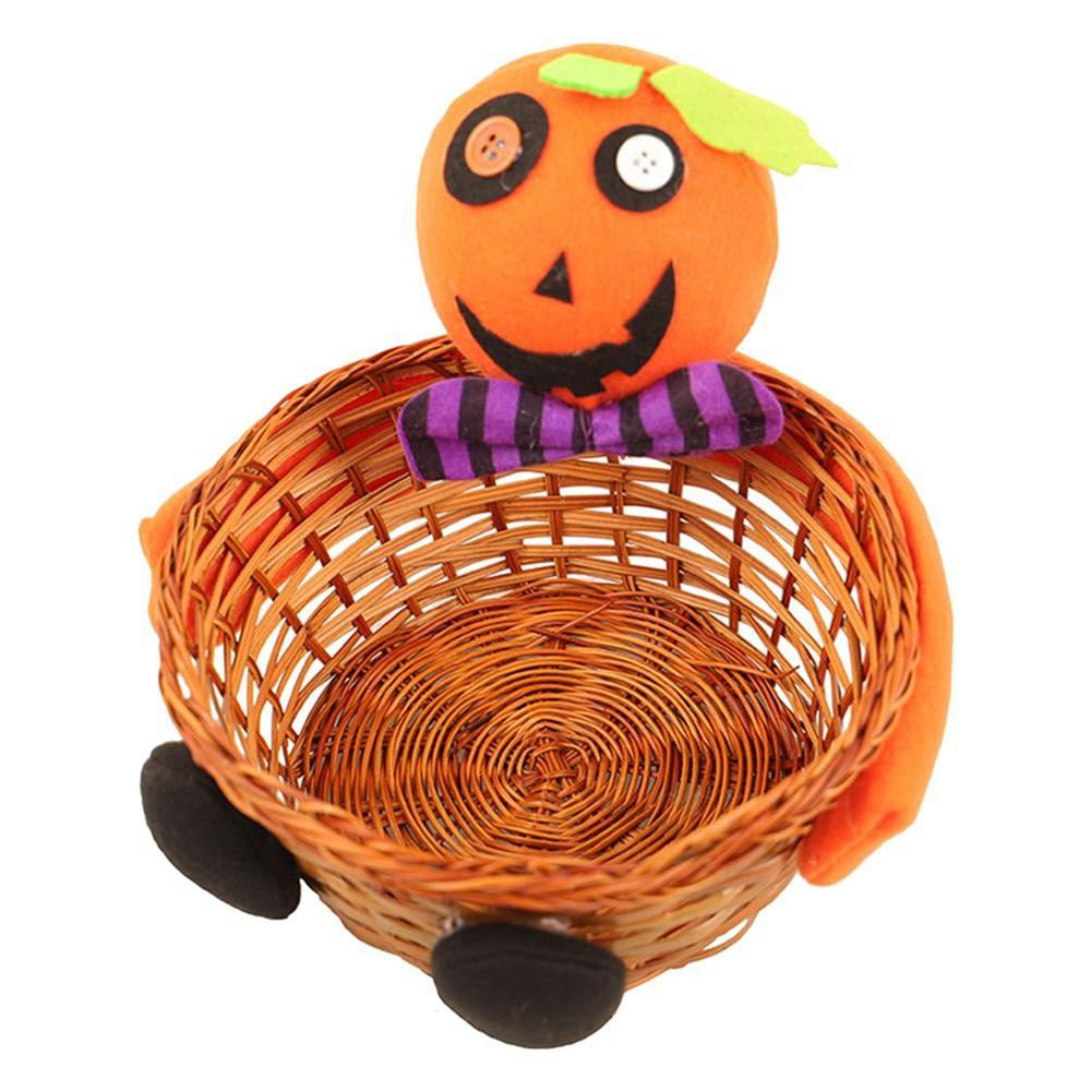 Halloween Candy Basket Halloween Black Cat/Pumpkin/Witch/Ghost Candy Cookie Basket Home Shopping Mall for Kids Snack Holders Fruit Bowls for Party Decorations,Corpse 