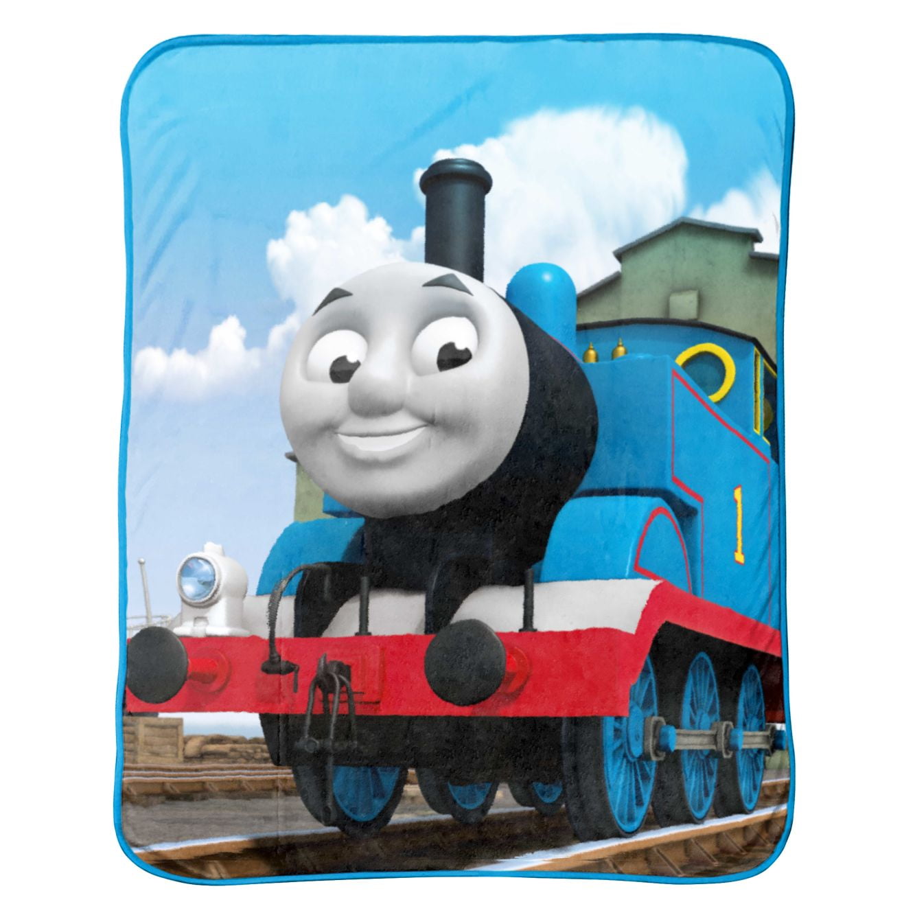 Thomas The Steam Engine Train Microplush Throw Blanket 50" x 60" Soft
