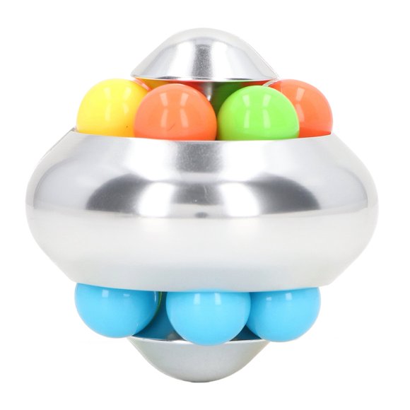 Rotating Ball Puzzle Toy, Stress Relief Puzzle Ball Aluminum Alloy Funny Safe For Home For Teenager Silver,Sapphire Blue,Gold,Black,Rose Gold,Red