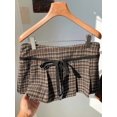 thumbnail image 5 of Women's Pleated Skirt, Tie Waist Front Bow Mini Skirt, Fitted High Waist A-Line Bottoms for Commute and Daily Wear, 5 of 5