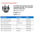 thumbnail image 2 of Front Wheel Hub and Bearing Assembly - Compatible with 2006 - 2011 Chevy HHR with 4-Wheel ABS 2007 2008 2009 2010, 2 of 2