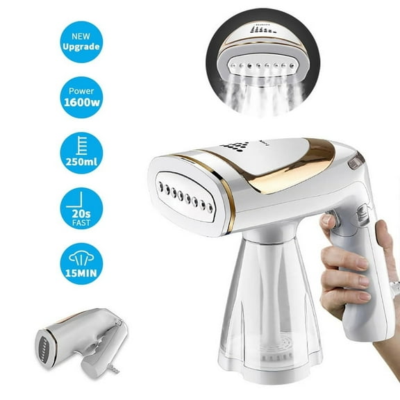 Steamer for Clothes, Handheld Clothes Steamer 1600W Fabric Steam Iron for Home and Travel, Portable Garment Steamer with Detachable 250ML Water Tank, 20s Fast Heat Up