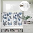 thumbnail image 2 of Nautical Starfish Summer Ocean Curtain Tier and Valance Set 3 Piece, Gradient Plant Coral 3-inch Rod Pocket Window Tier Curtains Valance for Kitchen Living Room, 2 of 9