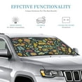 thumbnail image 3 of Kdxio Colorful Hippie Print Windshield Sun Shade, Foldable Sun Blocker for Car,Truck,SUV Automotive Interior Sun Protection,Reflective Shade for Front Windshield(Small), 3 of 7