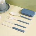 thumbnail image 5 of 4pcs Portable Reusable Utensils Set With Case, Spoon Chopsticks Knife Fork Tableware Set For Camping Office Picnic Travel, 5 of 5