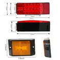 thumbnail image 2 of Supsupsiu 2Pcs LED Waterproof Red Trailer Boat Rectangle Stud Stop Turn Tail Lights Set, 2 of 7