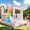 Pink, variant on Esheno Kids Bounce House 13.78 ft Blue PVC Jump Castle Commercial Grade with 750W Blower and 2 Balls for Indoor Outdoor Use