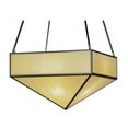 thumbnail image 2 of Meyda 151396 30 in. Square Mission Prime Inverted Pendant, Honey Onyx Acrylic Craftsman Brown, 2 of 5