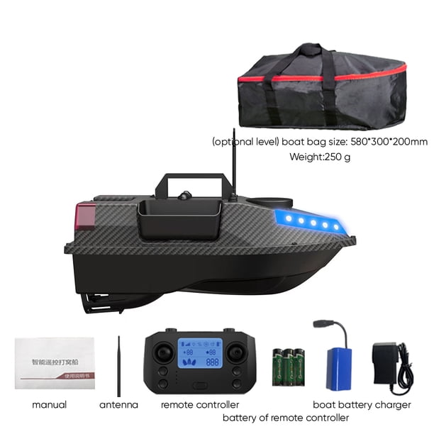 MONSEG Bateau Apprêt avec Détecteur Et GPS, Bateau Appât Intelligent