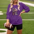 thumbnail image 2 of HUITKMM Winter Sweaters Women’S Football Print Oversized Hoodie – Relaxed Crew Neck Sweatshirt 4092 XXXL, 2 of 4