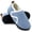 Blue, variant on Closed Back Slippers for Women Slipper Socks Textured Solid Adjustable Hook and Loop Fuzzy Fleece Indoor Outdoor Non Slip House Shoes