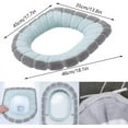 thumbnail image 3 of 4 Pcs Toilet Seat Cover for Bathroom, Toilet Seat Cushion Covers Soft Thicker Warmer Washable Toilet Seat Cover Pads with Zipper Home Reusable, 3 of 7