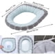 thumbnail image 3 of 4 Piezas Calentador de Asiento de Inodoro Almohadillas de Asiento de Inodoro de Tela Lavable Almohadillas para Fundas de Asiento de Inodoro Lavables, Anillo de Plástico Incorporado, Tela de Fibra,, 3 of 7
