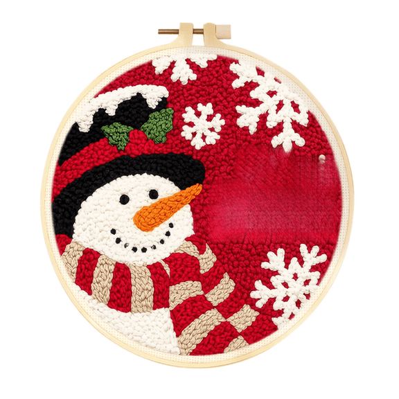 Christmas Punch Needle Kit for Beginners, Festive Reindeer Embroidery Craft Set for Holiday Home Decoration, Diy Winter Yarn Art Gift 1 Pack