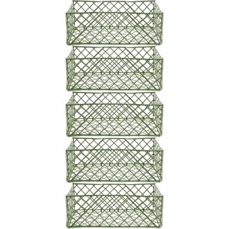 Meterxity Floral Centerpiece Trays - 10 Pack Green Plastic Bowls For Flower Arrangements | Perfect For Weddings, Parties, Home Decor