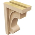 thumbnail image 5 of 4"W x 8"D x 12"H Classic Alma Rough Cedar Woodgrain TimberThane Corbel, Primed Tan, 5 of 6