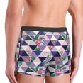 thumbnail image 4 of Bingfone Plaid Flamingo Men's Underwear - Casual Stretch Boxer Briefs-Small, 4 of 7