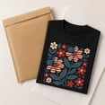 thumbnail image 6 of Patriotic Floral Daisy Graphic T-Shirt, Unisex Classic Fit Tee, 6 of 9